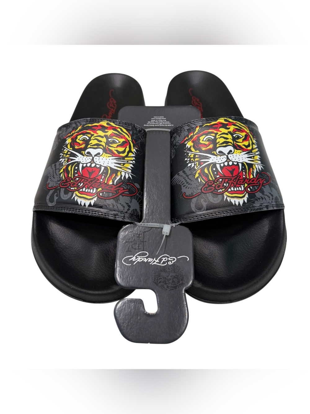 Ed Hardy  Mens Sport Sandals Roaring Tiger Black Size 10 New